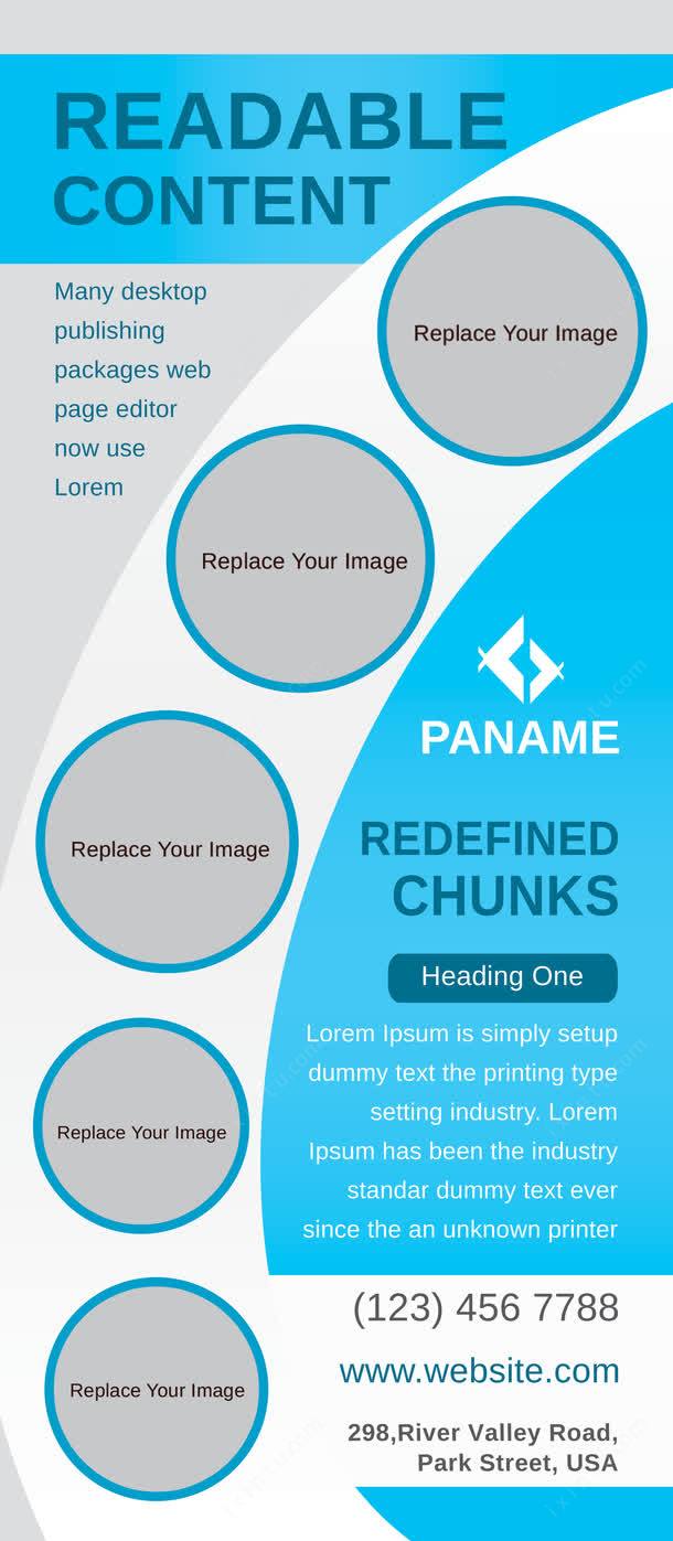 一站式獲取藍色X展架模板資源，助力企業視覺營銷高效升級